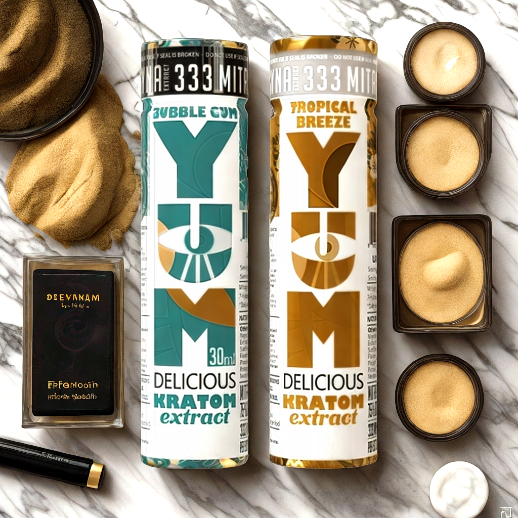 YUM sampler pack with weekly planner showing sustainable kratom use schedule