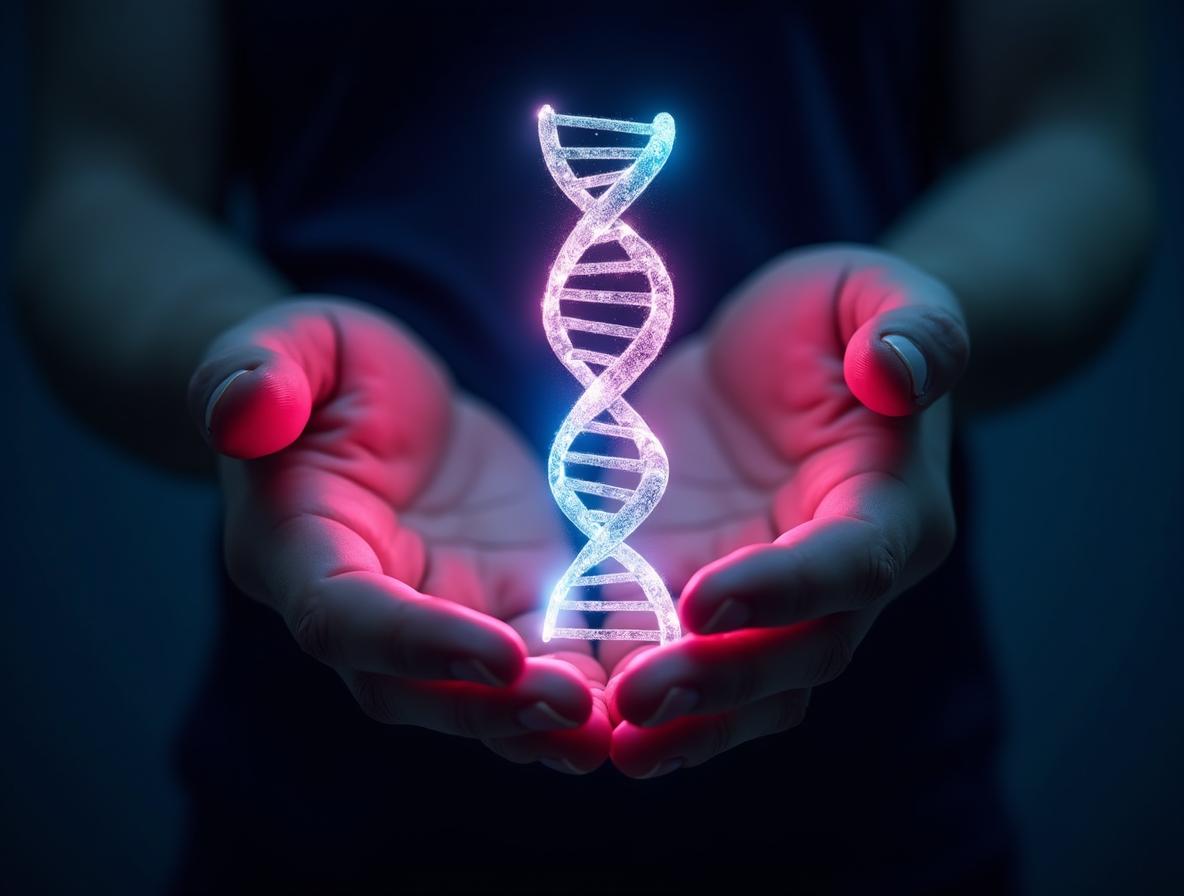 DNA helix visualization representing individual body chemistry differences