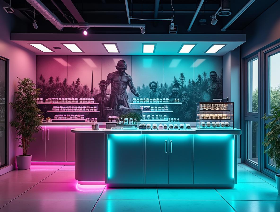 Modern cannabis dispensary showing evolution from prohibition to regulation