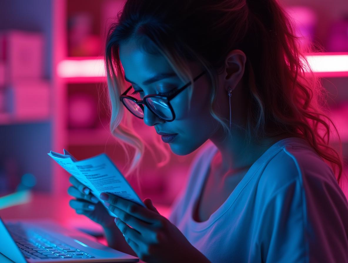 Consumer carefully reading kratom product labels and certificates of analysis