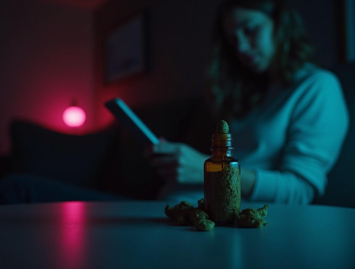 Person researching kratom information in calm home environment