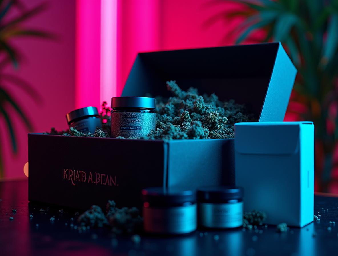 Premium kratom products being unboxed showing quality packaging and presentation