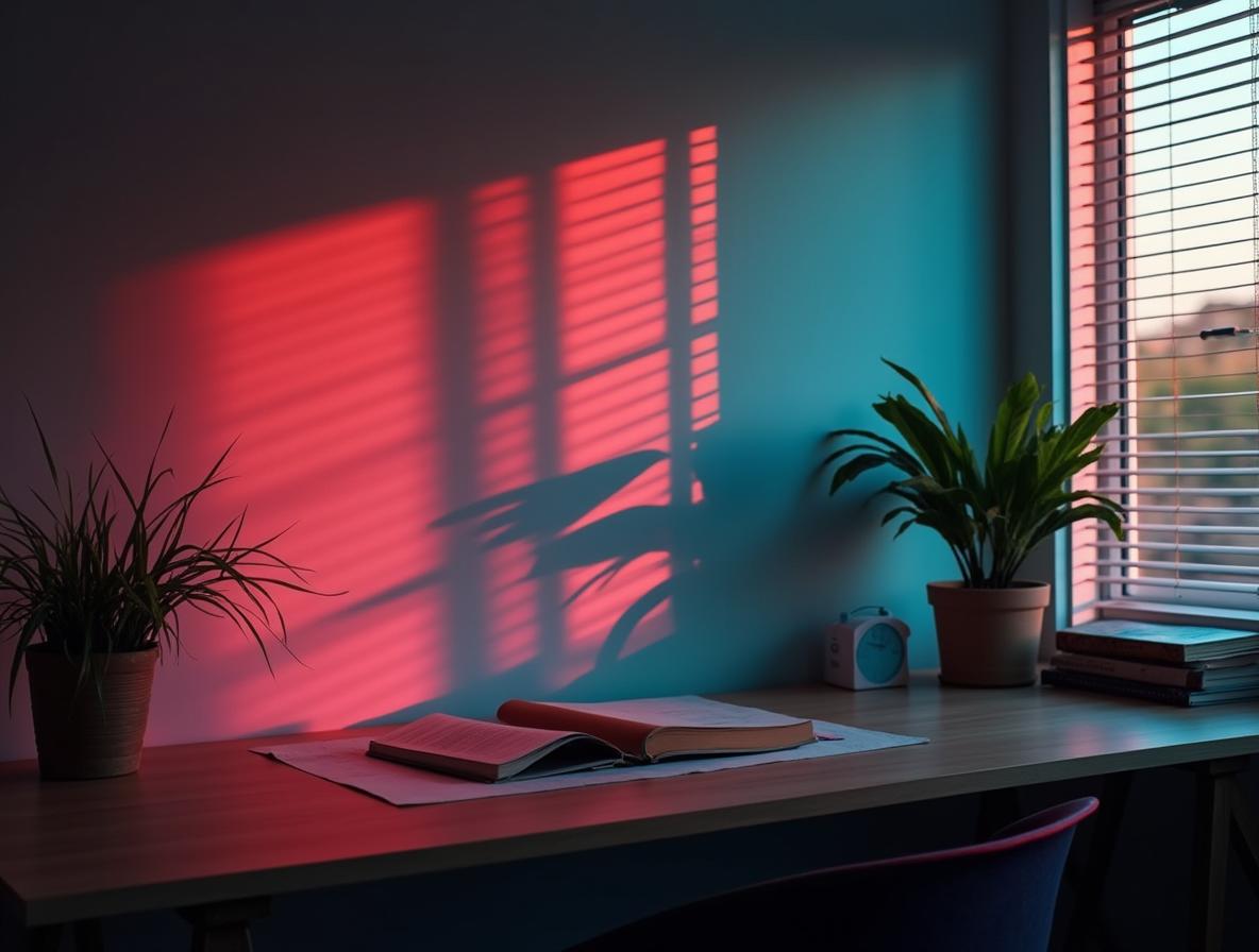 Afternoon sunlight in modern workspace representing natural energy rhythms