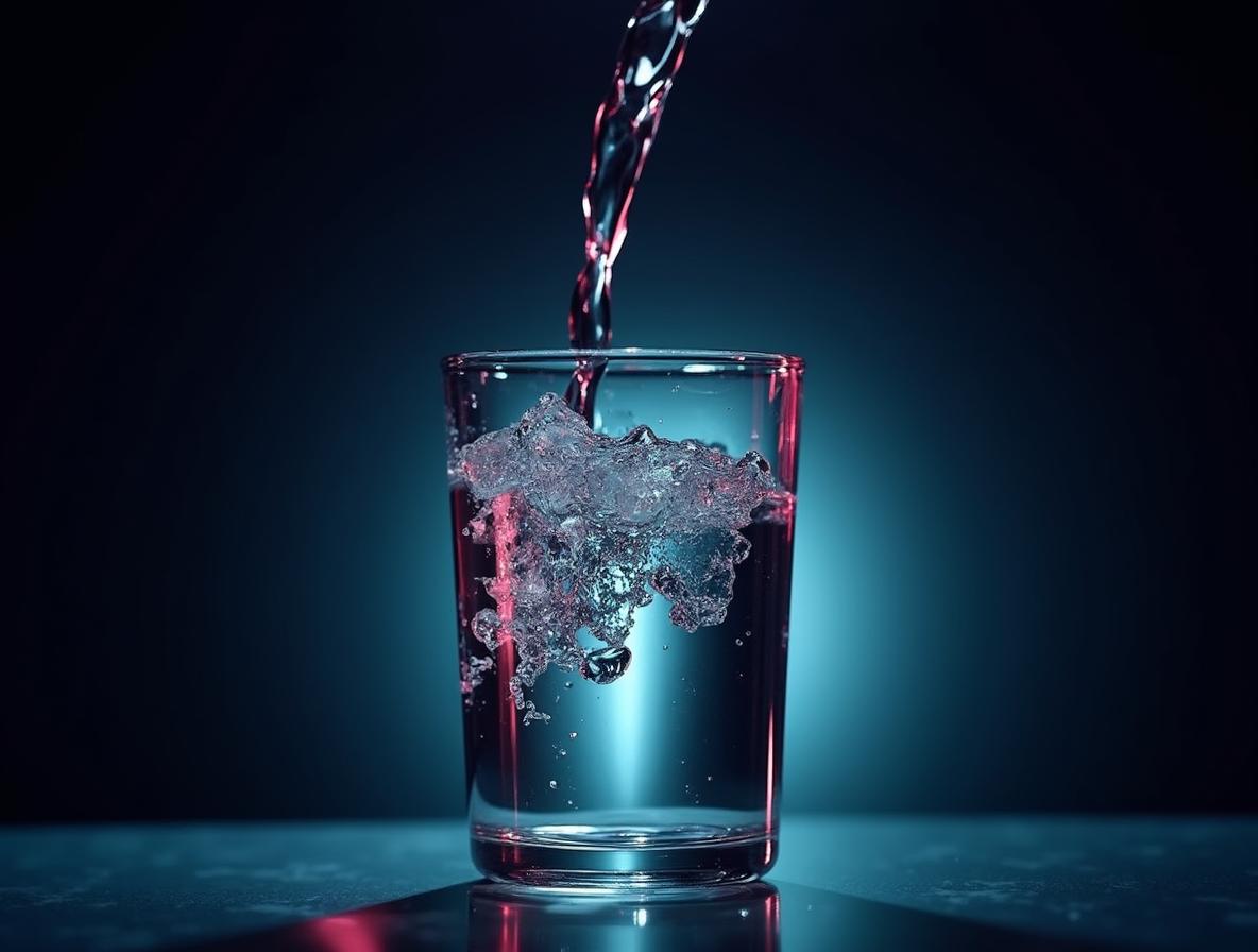 Glass of water representing proper hydration for kratom timing