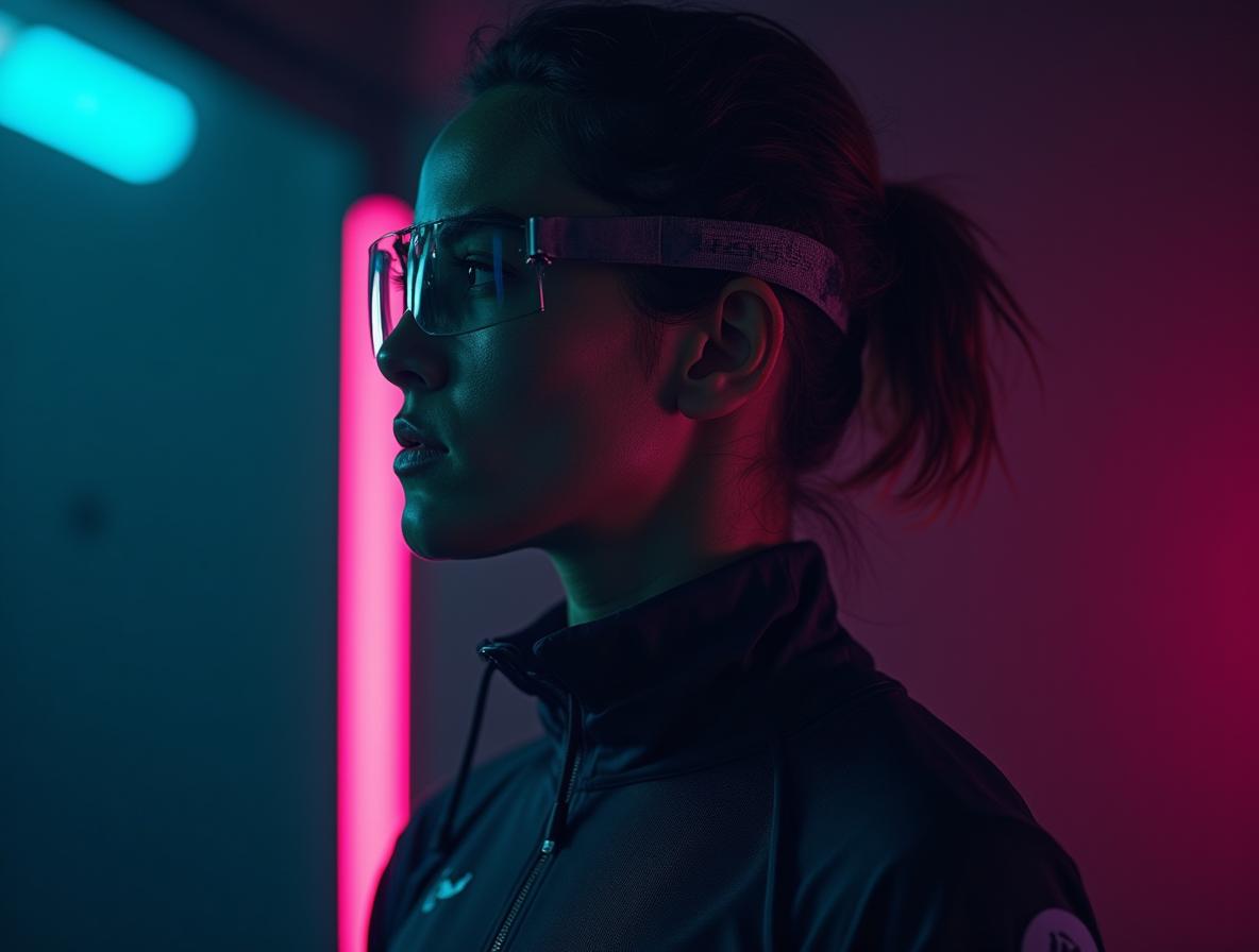 Athlete in focused pre-competition state demonstrating mental clarity and presence