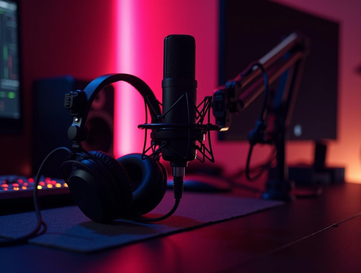Professional podcast studio setup representing health optimization shows