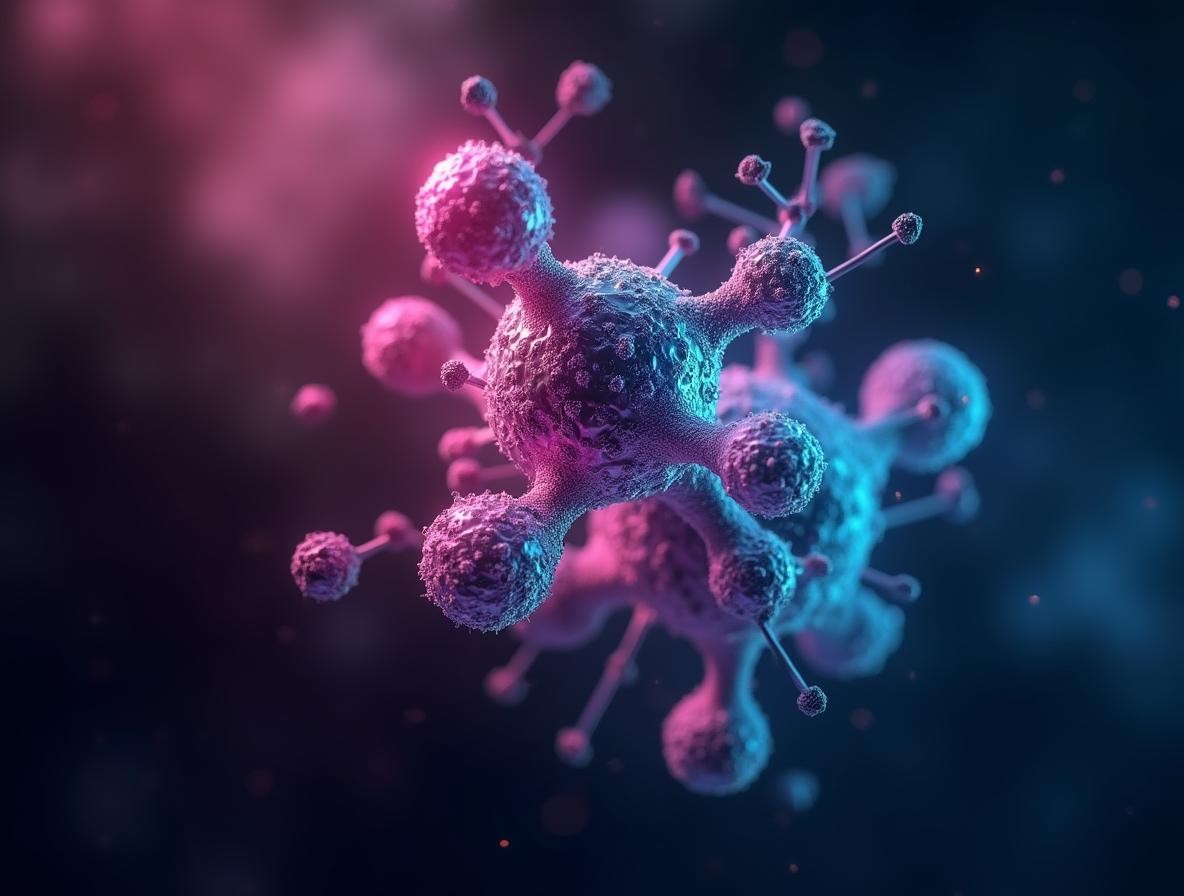 Abstract molecular structure representing kratom alkaloids