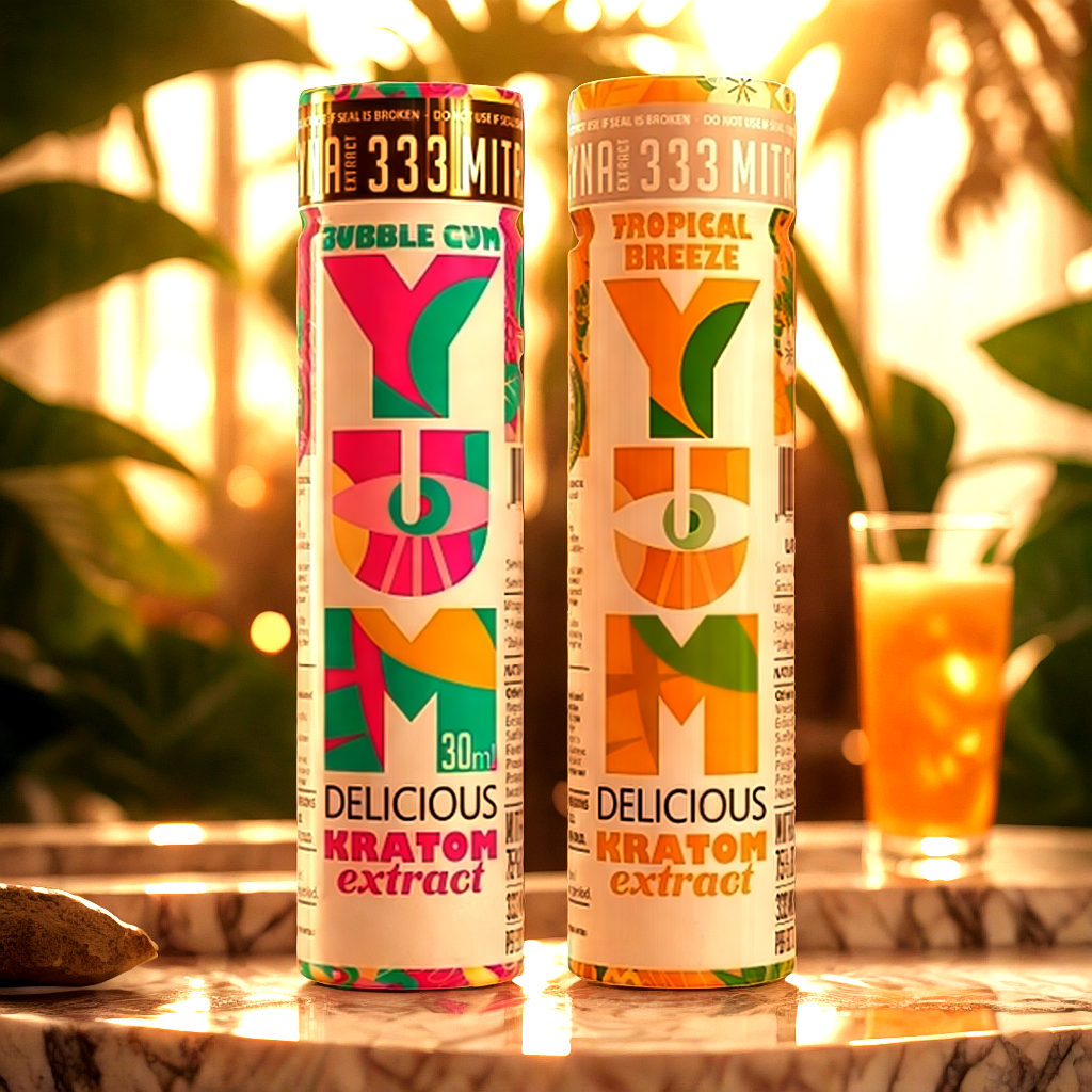 Bubble Gum and Tropical Breeze sampler pack in luxury setting