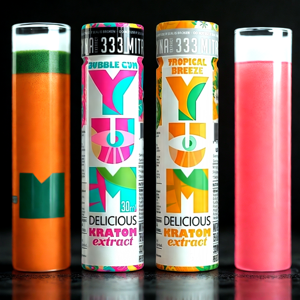 YUM kratom shot sampler pack for trying different flavors during transition