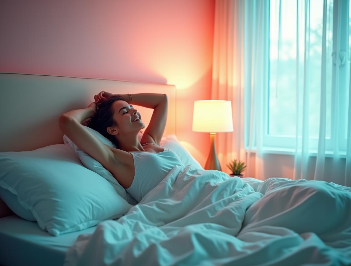 Person feeling refreshed and energized the morning after