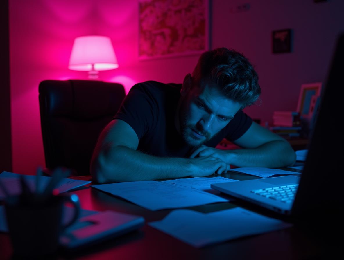 Person experiencing chronic fatigue and burnout at work
