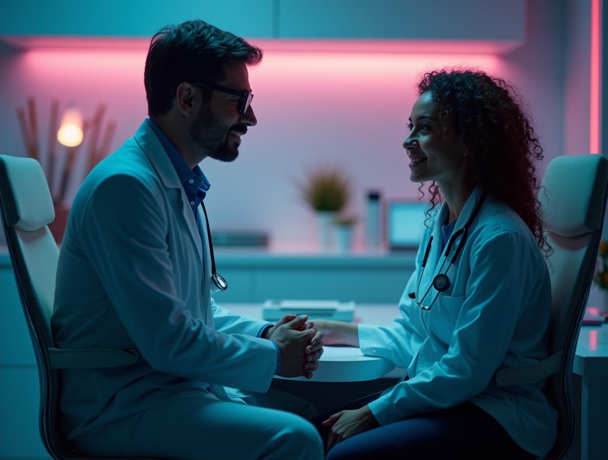 Healthcare provider consulting with patient about wellness options
