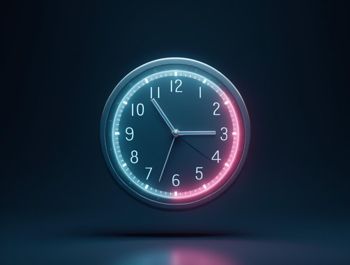 Clock showing 45-minute waiting period for kratom effects